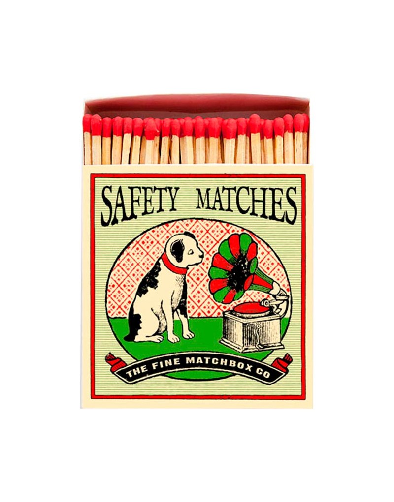 Square Matchbox Dog and Gramaphone Archivist | Cerillas