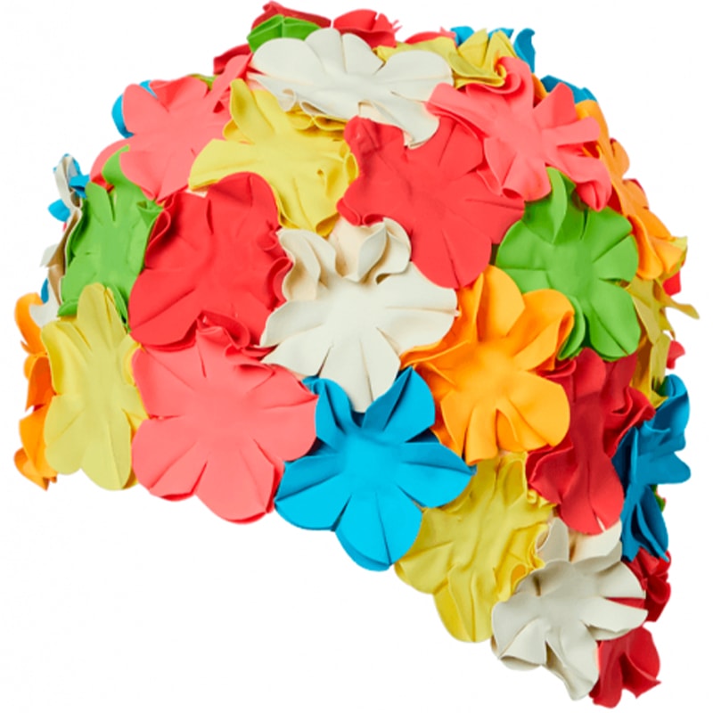Gorro Piscina Flores Multicolor Vivos